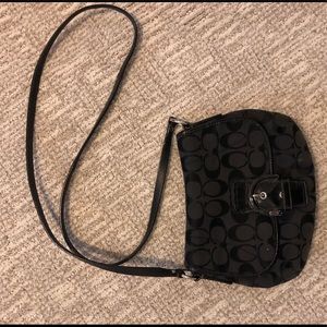 Black coach cross body bag